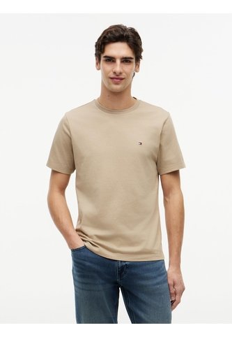 Camiseta Khaki De Cuello Redondo Con Logo Bordado Tommy Hilfiger Tommy Hilfiger