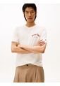 Camiseta Blanca De Cuello Redondo Con Logo Gráfico Tommy Hilfiger de Tommy Hilfiger