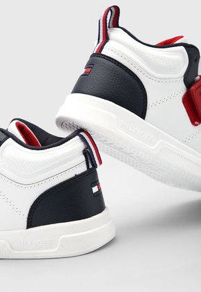 Tenis Lifestyle Azul Navy-Blanco-Rojo Tommy Hilfiger Kids Cayman Mid Retro