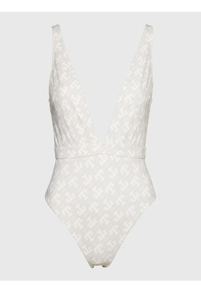 Traje De Baño Th Monogram Estampado Mujer Blanco Tommy Hilfiger