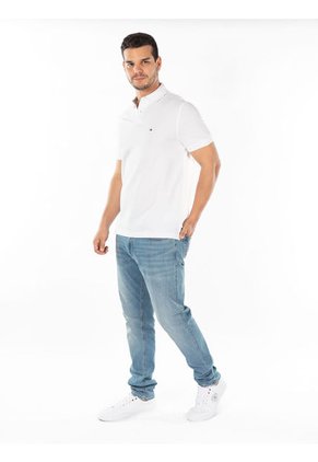 Polo 1985 De Corte Regular Hombre Blanco Tommy Hilfiger