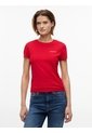 Camiseta Roja Slim De Punto Con Logo Tommy Jeans de Tommy Hilfiger