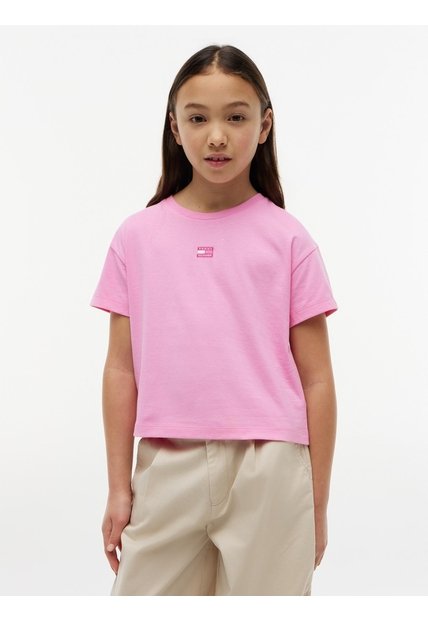 Camiseta De Para Niña Corte Amplio Con Logo Tonal Tommy Hilfiger
