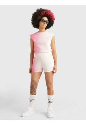 Pantalón Corto Signature Con Efecto Degradé Mujer Rosa Tommy Jeans