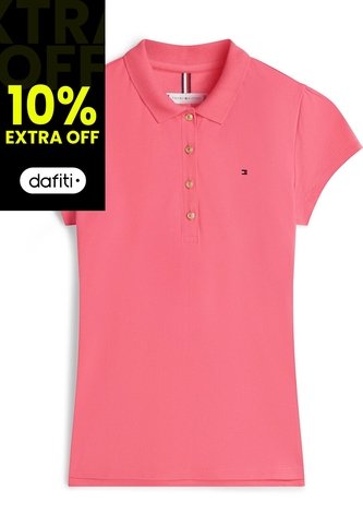 Polo Rosado Con Piqué De Corte Slim Tommy Hilfiger Tommy Hilfiger