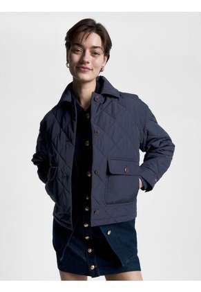 Chaqueta Con Diseño Acolchado A Rombos Mujer Azul Tommy Hilfiger