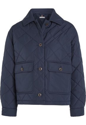 Chaqueta Con Diseño Acolchado A Rombos Mujer Azul Tommy Hilfiger