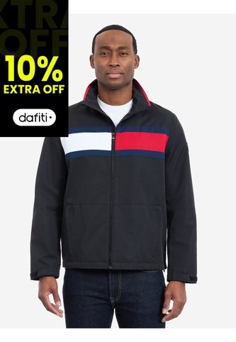 Chaqueta Negra Glenville Hipster Con Diseño Color Block Tommy Hilfiger Tommy Hilfiger