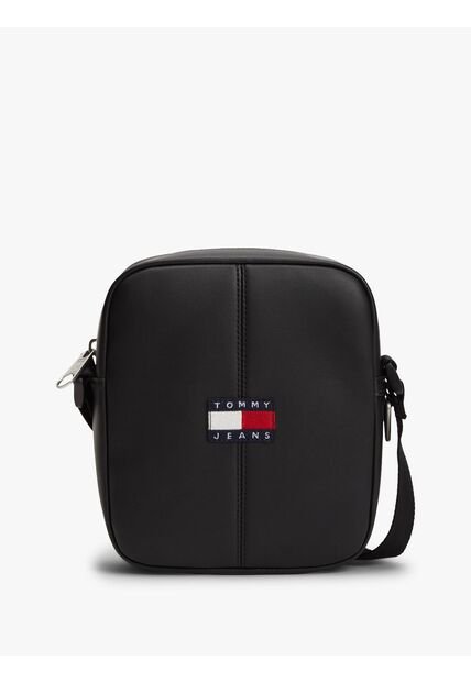 Bolso Negro Mensajero Reporter Essential Con Logo Tommy Hilfiger