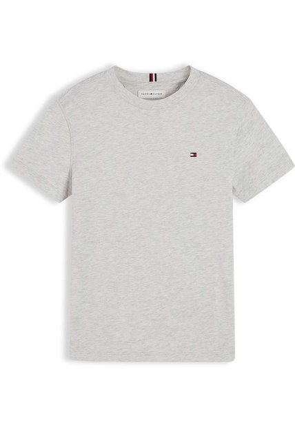 Camiseta Gris Para Niño De Punto Con Logo Bordado Tommy Hilfiger