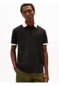 Polo Negro Mesh De Corte Regular Tommy Hilfiger de Tommy Hilfiger