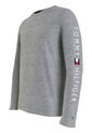 Camiseta De Manga Larga Con Corte Slim Gris Tommy Hilfiger de Tommy Hilfiger