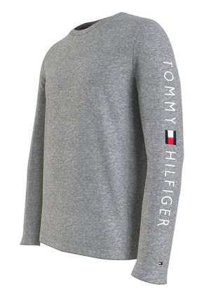 Camiseta De Manga Larga Con Corte Slim Gris Tommy Hilfiger