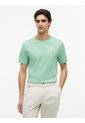 Camiseta Verde De Cuello Redondo Con Logo Bordado Tommy Hilfiger de Tommy Hilfiger