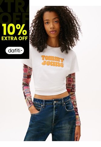 Camiseta Blanca Essential De Corte Regular Tommy Jeans Tommy Hilfiger