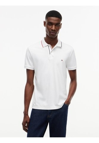 Polo Blanco De Corte Slim Con Logo Tommy Hilfiger Tommy Hilfiger