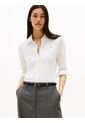 Camisa Blanca De Piqué 1985 De Corte Slim Tommy Hilfiger de Tommy Hilfiger
