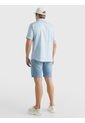 Camisa De Manga Corta Th Flex Hombre Celeste Tommy Hilfiger de Tommy Hilfiger