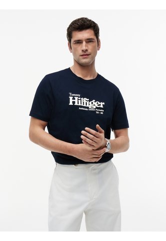 Camiseta Azul De Punto Con Logo Gráfico Tommy Hilfiger Tommy Hilfiger