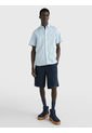 Camisa De Manga Corta Th Flex Hombre Celeste Tommy Hilfiger de Tommy Hilfiger