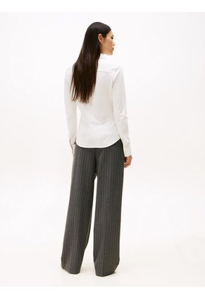 Camisa Blanca De Piqué 1985 De Corte Slim Tommy Hilfiger