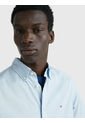 Camisa De Manga Corta Th Flex Hombre Celeste Tommy Hilfiger de Tommy Hilfiger