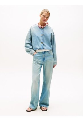 Chaqueta Celeste Denim Corta Oversize Tommy Hilfiger