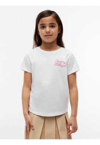 Camiseta De Para Niña Corte Slim Con Logo De Cuerda Tommy Hilfiger Tommy Hilfiger