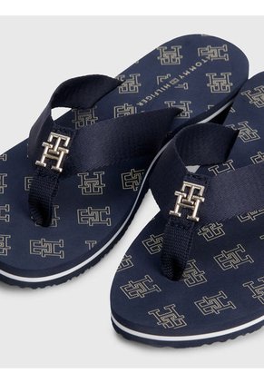 Sandalias Elevated De Textil Trenzado Mujer Azul Tommy Hilfiger