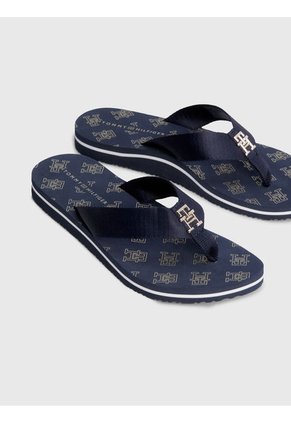 Sandalias Elevated De Textil Trenzado Mujer Azul Tommy Hilfiger