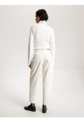 Jeans Blancos De Talle Alto Con Corte Globo Y Regular Tommy Hilfiger