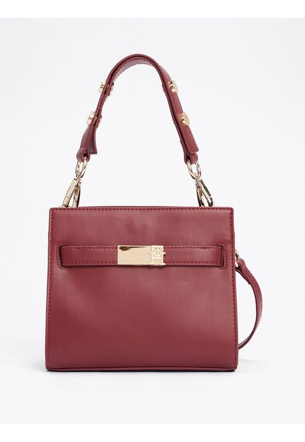 Bolso Vino Satchel Heritage Con Tachuelas Tommy Hilfiger