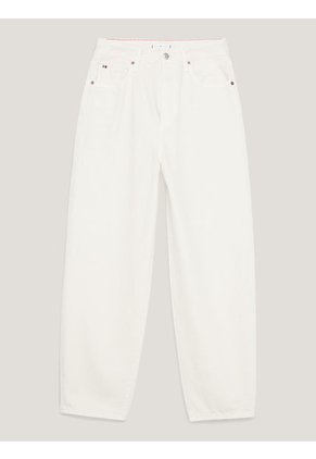 Jeans Blancos De Talle Alto Con Corte Globo Y Regular Tommy Hilfiger