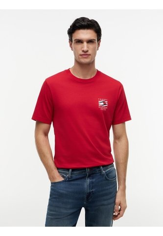Camiseta Roja De Corte Regular Con Logo Box Flag Tommy Hilfiger Tommy Hilfiger