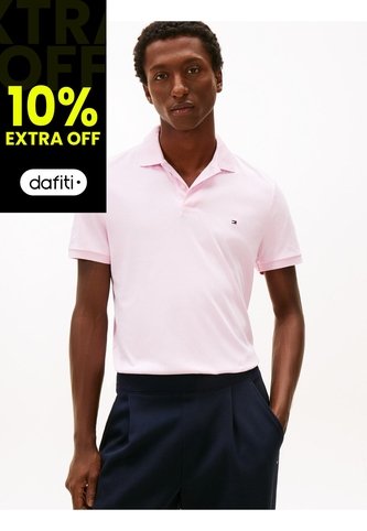 Polo Rosado De Punto Interlock De Corte Regular Tommy Hilfiger Tommy Hilfiger