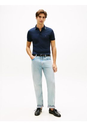 Polo Azul Slim Con Acabado Tipped Tommy Hilfiger