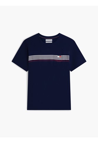 Camiseta Azul Manga Corta Con Diseño De Rayas Tommy Hilfiger Tommy Hilfiger