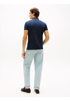 Polo Azul Slim Con Acabado Tipped Tommy Hilfiger