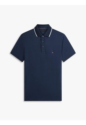 Polo Azul Slim Con Acabado Tipped Tommy Hilfiger
