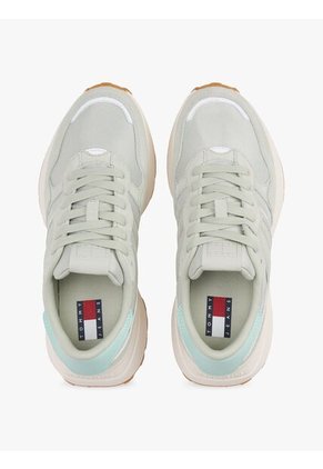 Tenis Gris De Ante Con Suela Con Tacos Tommy Hilfiger