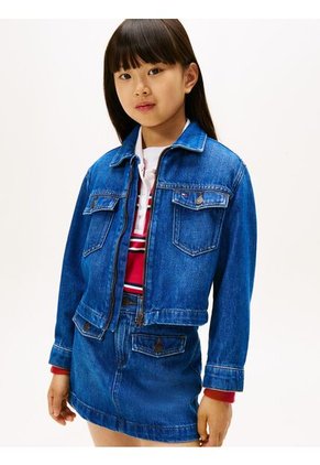 Chaqueta Azul Denim Trucker Con Cremallera Tommy Hilfiger