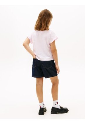 Camiseta Rosa Essential Con Ribetes De Volantes Tommy Hilfiger