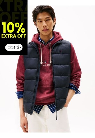 Chaleco Azul De Cuello Alto Acolchado Tommy Hilfiger Tommy Hilfiger