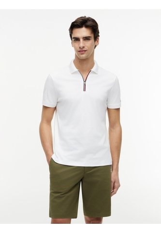 Polo Blanco En Algodón Fluido De Corte Regular Tommy Hilfiger Tommy Hilfiger
