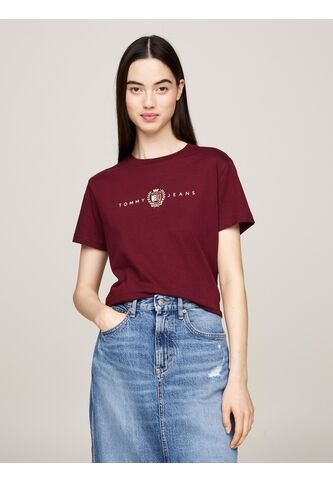 Camiseta Roja De Cuello Redondo Tommy Prep Tommy Jeans Tommy Hilfiger