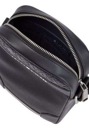 Bolso Cruzado Con Rayas De Colores Distintivos Hombre Negro Tommy Hilfiger