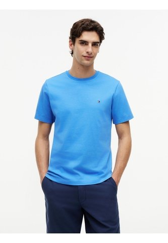Camiseta Azul De Cuello Redondo Con Logo Bordado Tommy Hilfiger Tommy Hilfiger