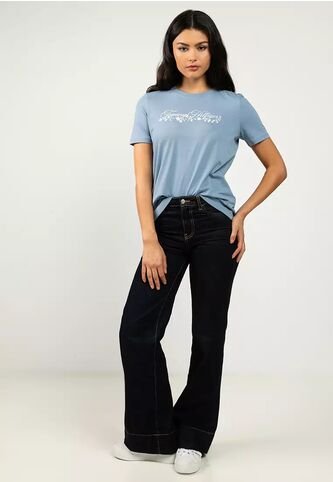 Camiseta Azul Con Logo Gráfico De Corte Regular Tommy Hilfiger Tommy Hilfiger