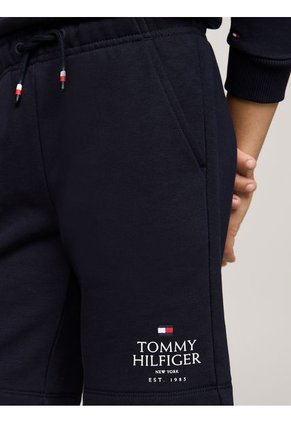 Bermudas Niño Azul Con Logo Tommy Hilfiger
