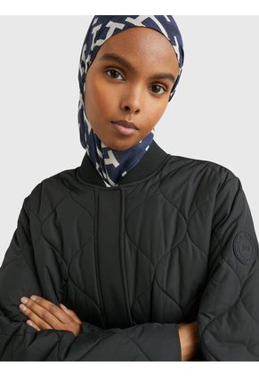 Chaqueta Negra Bomber Acolchada Para Mujer Tommy Hilfiger